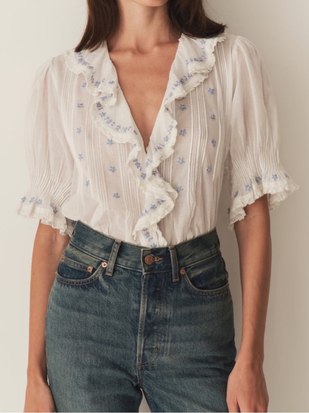 Doen Hettie Top in Salt